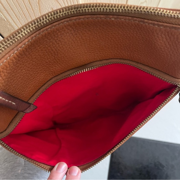 Dooney & Bourke Men's Brown Leather Crossbody Bag - Picture 9 of 12